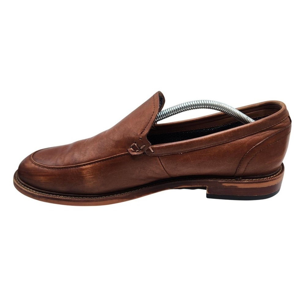 Aston Grey Shoes Mens Size 11.5 Brown Leather Slip On Oxford Dress Formal